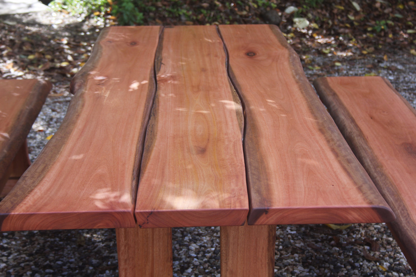 Table and bench seats Rose gum