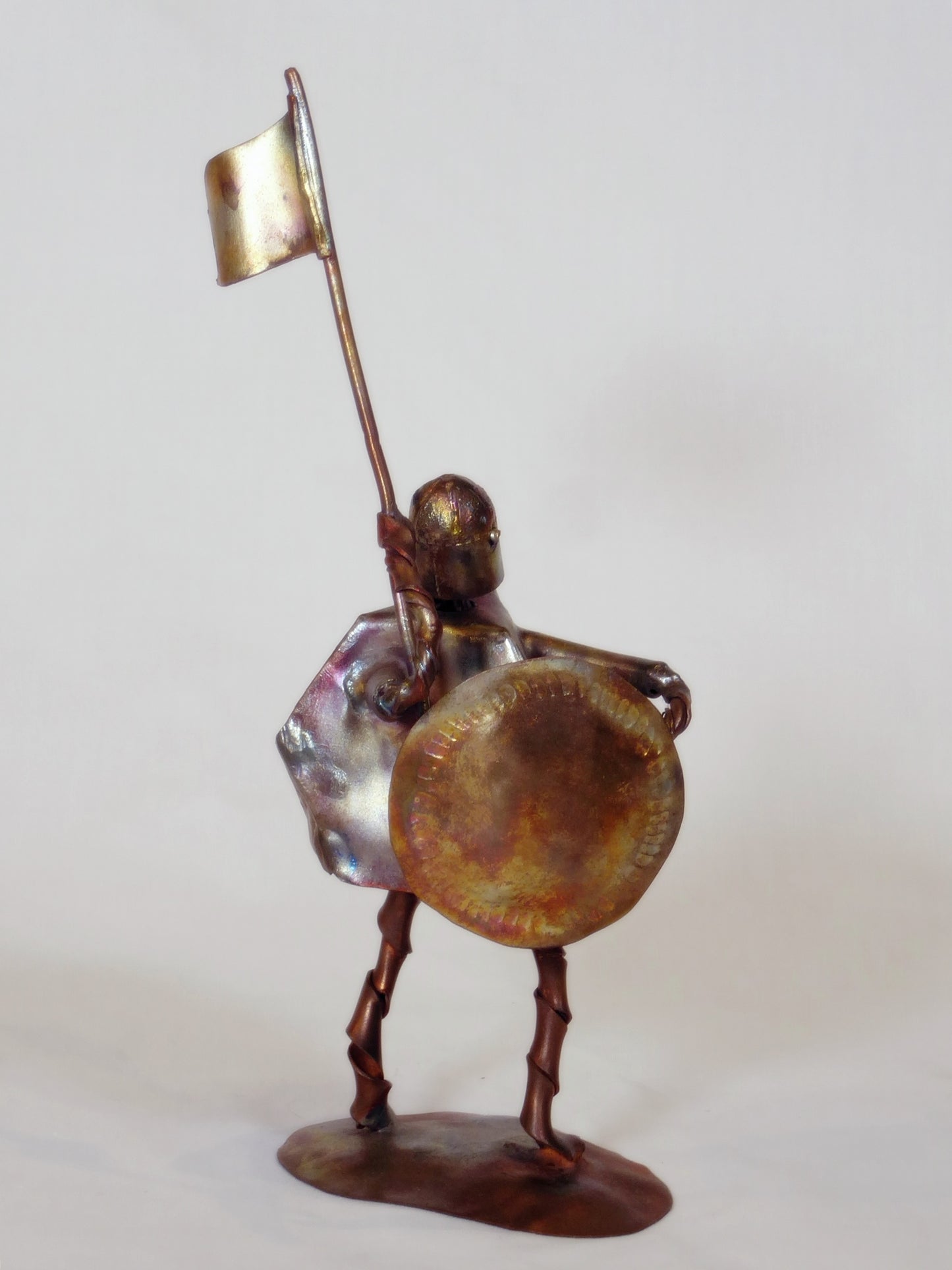 Steam Punk Warrior copper sculpture