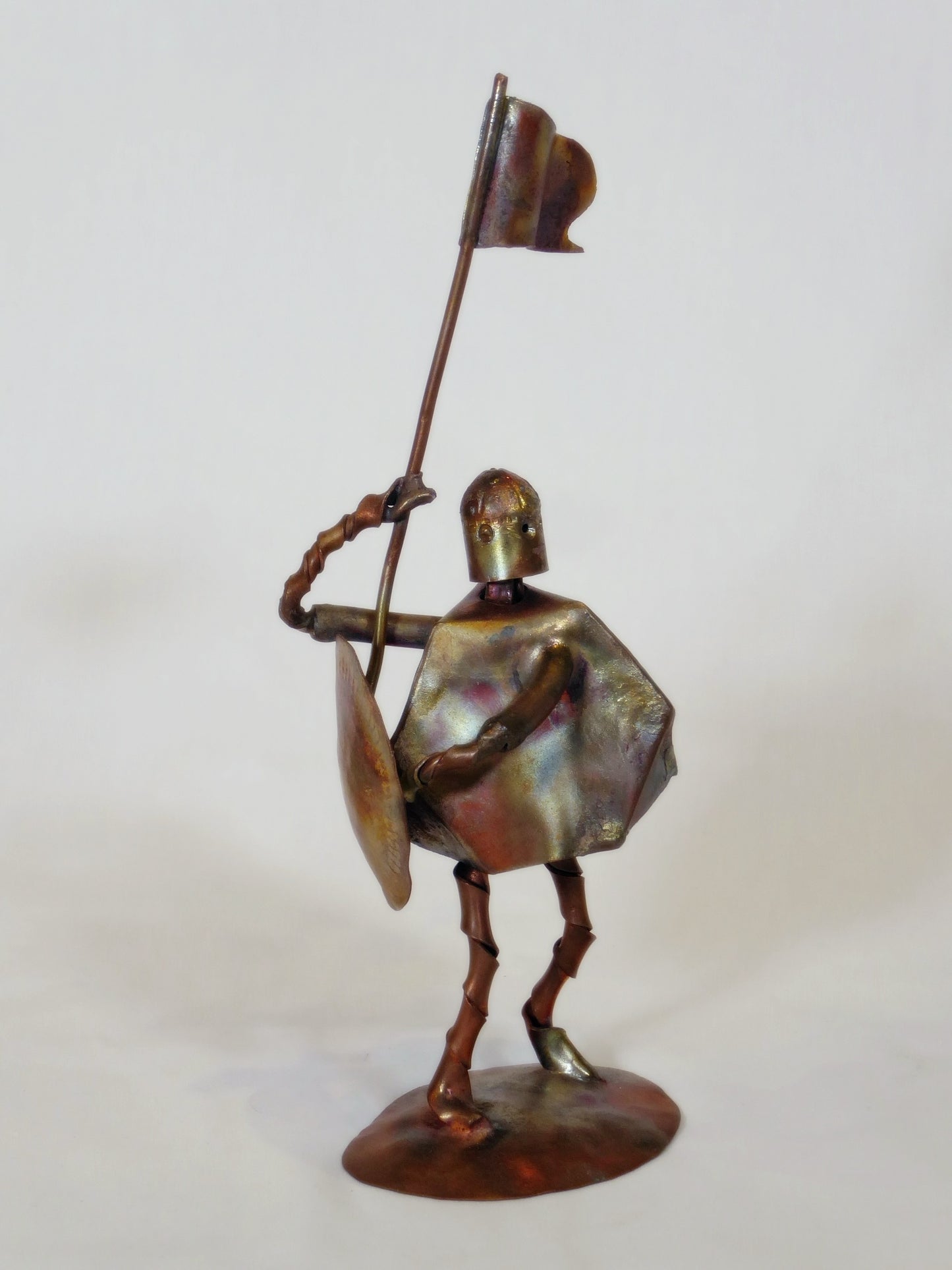 Steam Punk Warrior copper sculpture