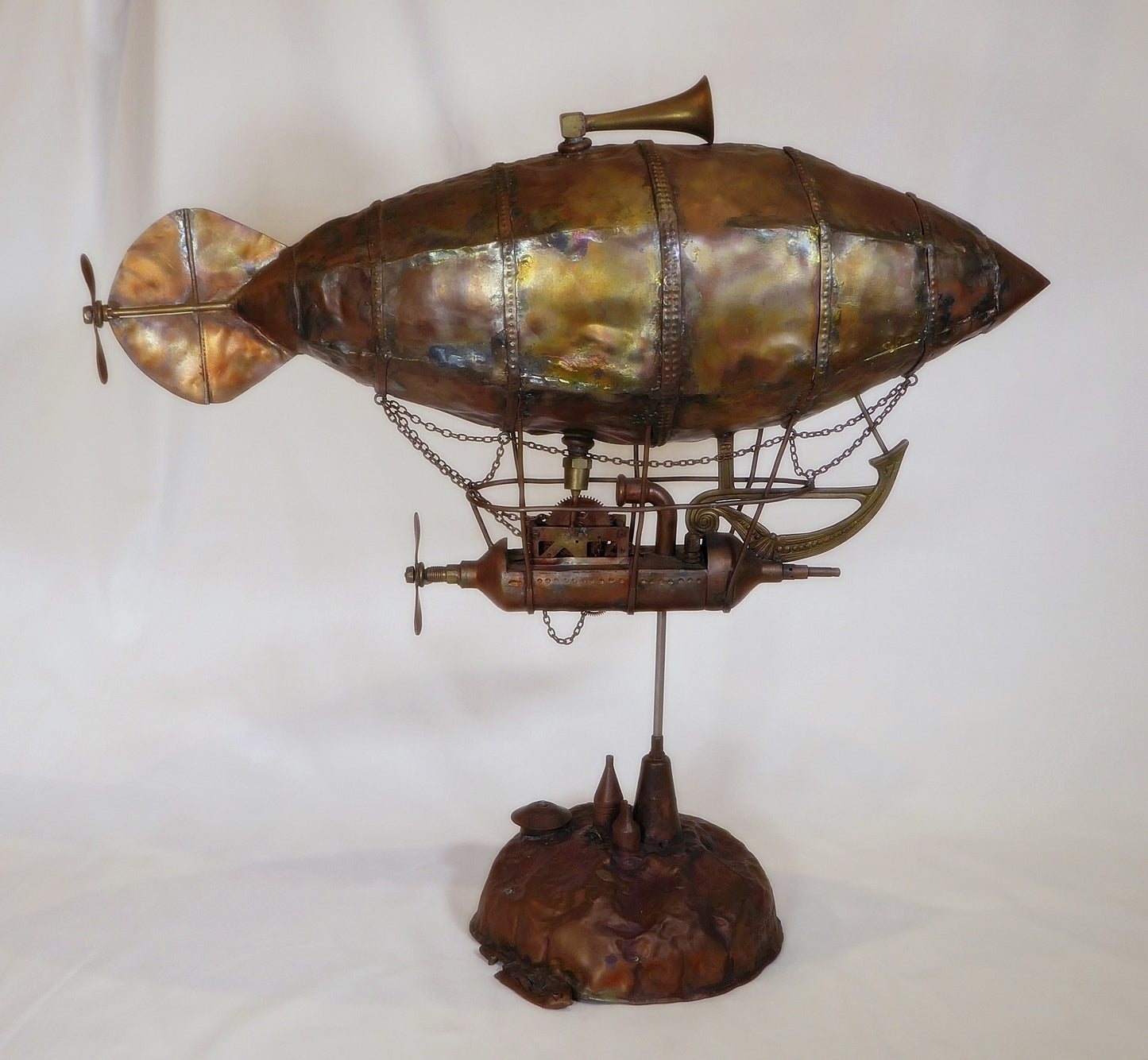 Steam Punk Blimp - copper sculpture