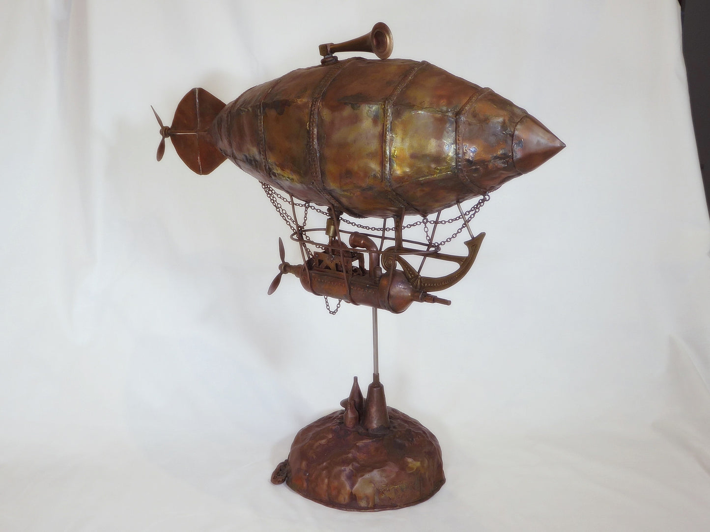 Steam Punk Blimp - copper sculpture