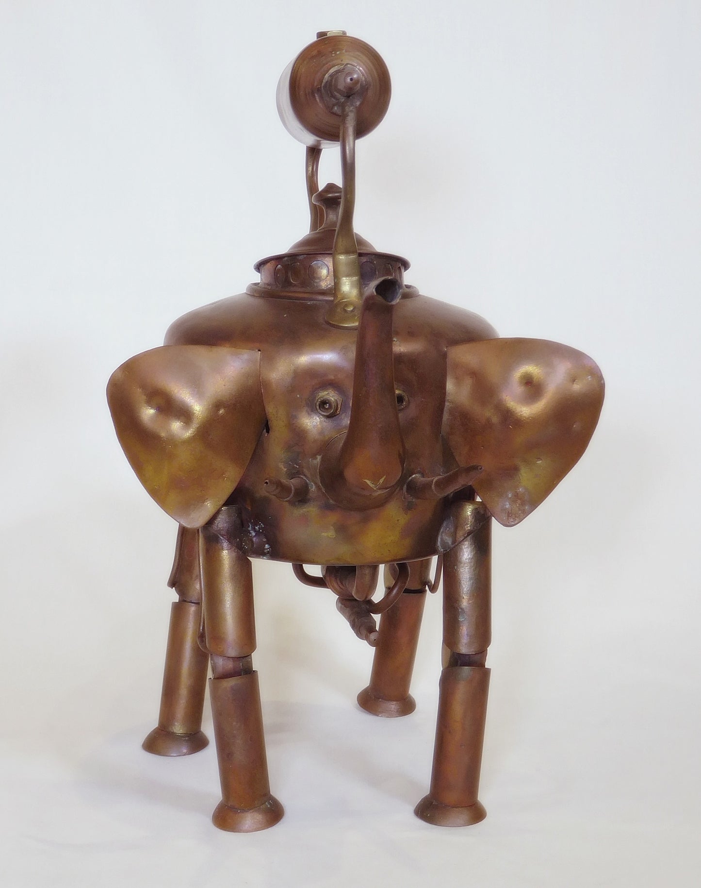 "Elephant Droid" copper sculpture