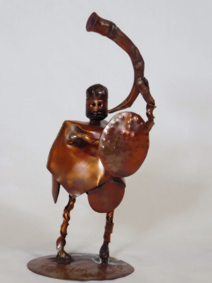 Steam Punk Warrior copper sculpture