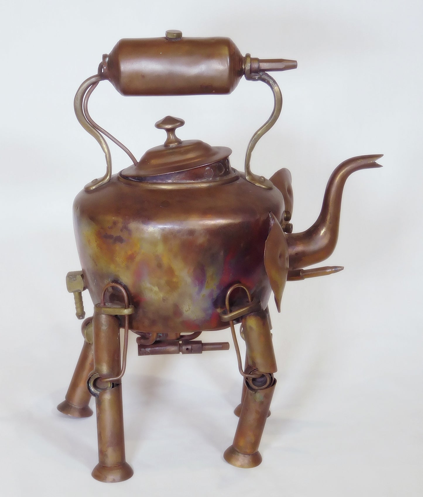 "Elephant Droid" copper sculpture