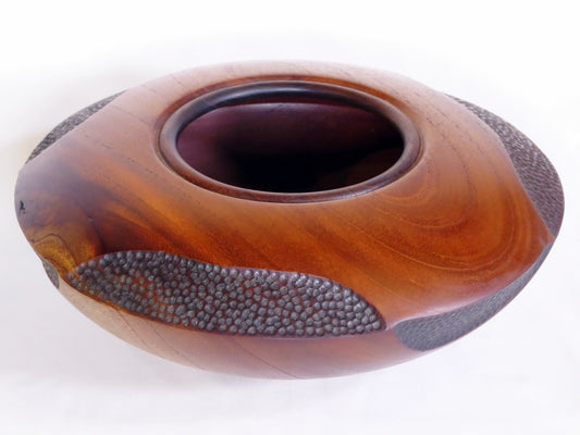 Bowl Red Cedar with Black Stipple feature
